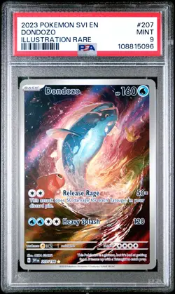 2023 POKEMON SVI EN-SCARLET & VIOLET ILLUSTRATION RARE #207 DONDOZO PSA 9 - Image 1