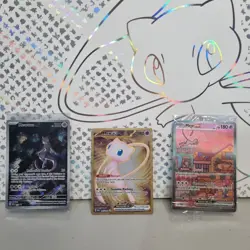 Pokemon 151 UPC Promo Set – Mew ex 053 & Mewtwo 052 Sealed, Metal Mew 205/165 NR - Image 1