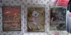 Pokemon TCG 151 UPC Promo Set Sealed Mew 053, Sealed Mewtwo 052, Metal Mew 205 - Image 1