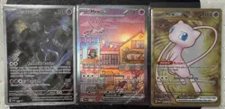 Pokemon 151 UPC Promo Set Mew SVP 053 Metal Mew EX 205/165 Mewtwo SVP 052 Sealed - Image 1