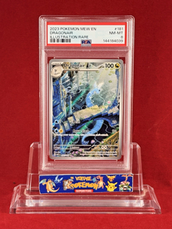 2023 POKEMON Mew EN 151 DRAGONAIR Illustration Rare Card #181 PSA 8 - Image 1
