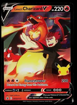 Pokemon Card - Lance's Charizard V Sword & Shield Promo SWSH133 Holo - Image 1