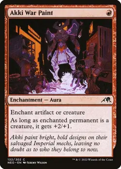 Akki War Paint , Kamigawa: Neon Dynasty , #132 MTG - Image 1