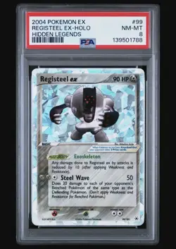 2004 Pokemon Ex Registeel Ex Holo Hidden Legends #99 Psa 8 Near Mint To Mint - Image 1