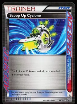 Scoop Up Cyclone 95/101 Rare Ace Holo Plasma Blast Pokemon Card - Image 1