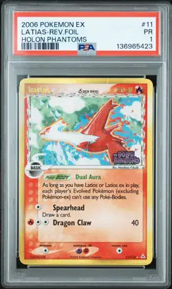 PSA 1 2006 Pokemon EX Holon Phantoms Latias Reverse Holo Foil STAMPED 11/110 - Image 1