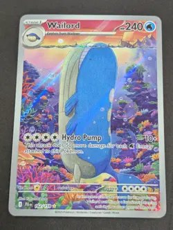 Wailord Illustration Rare SV09: Journey Together 162/159 NM Holofoil Pokemon - Image 1