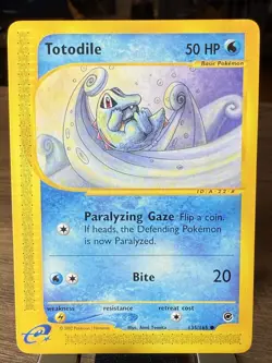 Pokemon Totodile 135/165 Expedition English - MP - Image 1