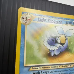 Pokemon Light Vaporeon Neo Destiny 52/105 Regular Unlimited MP - Image 3