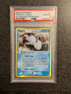 Pokemon Togetic EX Dragon Frontiers Holo Rare #11 PSA 10 Gem Mint low pop 43 - Image 1