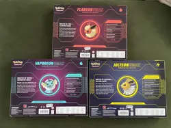 VMAX Premium Collection Box (Set of 3) - Vaporeon Jolteon Flareon Pokemon TCG - Image 2