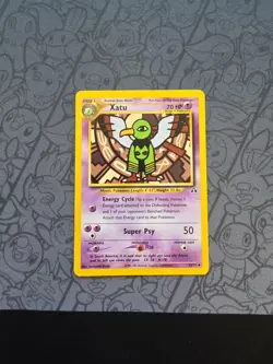 Pokemon: Xatu #52/75 Neo Discovery 2001 Non-holo Vintage - MP/Small Crease - J80 - Image 1