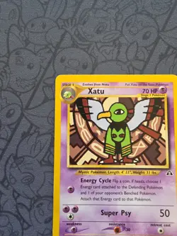 Pokemon: Xatu #52/75 Neo Discovery 2001 Non-holo Vintage - MP/Small Crease - J80 - Image 3