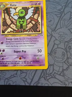 Pokemon: Xatu #52/75 Neo Discovery 2001 Non-holo Vintage - MP/Small Crease - J80 - Image 5