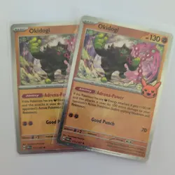 Two Pokemon Okidogi 111/167 Trick or Trade Halloween BOOster 2024 Cosmos Holo NM - Image 1