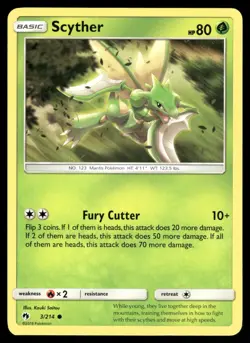 Scyther 3/214 Common Lost Thunder Pokemon Lightly Played - Image 1