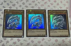 Yugioh:Blue-Eyes White Dragon CT13-EN008 Ultra Rare Limited Edition NM Playset - Image 2