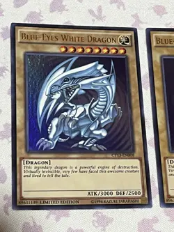 Yugioh:Blue-Eyes White Dragon CT13-EN008 Ultra Rare Limited Edition NM Playset - Image 3
