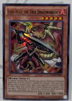 Yu Gi Oh Ignis Heat, the True Dracowarrior - MACR-EN021 - Foil - Image 1