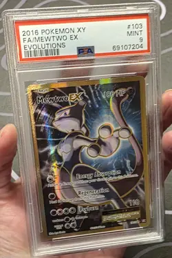Pokemon Mewtwo EX Full Art Ultra Rare Holo Evolutions 103/108 PSA 9 180 HP - Image 3