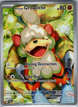 Hisuian Growlithe 181/167 SV06: Twilight Masquerade - Pokemon Card - NM - Image 1