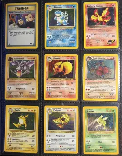Vintage Pokemon Card Collection Binder Lot 165+ cards WOTC shadowless/1st Ed/Neo - Image 1