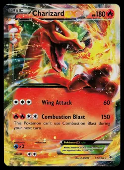 Pokemon Card - Charizard EX Flashfire 12/106 Holo Rare EX 2014 - Image 1