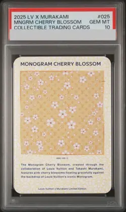 PSA 10 LOUIS VUITTON x MURAKAMI Trading card LV MONOGRAM CHERRY BLOSSOM 025 - Image 1