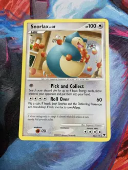 Pokemon Snorlax Rising Rivals Rare 33/111 100 HP Basic 2009 Regular - Image 1