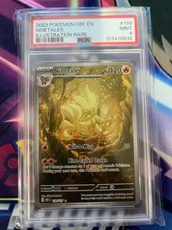 Pokemon Ninetales 199/197 Obsidian Flames Illustration Rare PSA 9 - Image 1