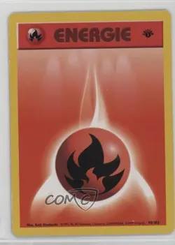 Fire Energy German 1st Ed. Pokemon Base Set #98 1999 - Image 1