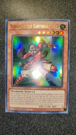 Yu-Gi-Oh! TCG Todoroki The Earthbolt Star 1st Edition Ultra Rare BLCR-EN035 NM - Image 2