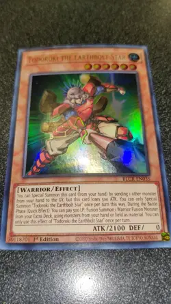 Yu-Gi-Oh! TCG Todoroki The Earthbolt Star 1st Edition Ultra Rare BLCR-EN035 NM - Image 3
