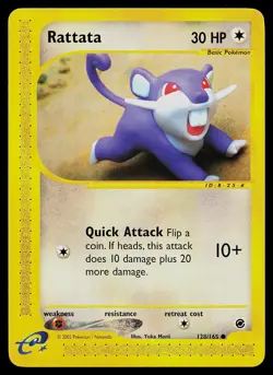 Pokemon Card - Rattata Expedition Base Set 128/165 Common - Image 1