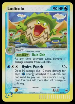 Pokemon Card - Ludicolo Sandstorm 7/100 Holo Reverse Holo Rare - Image 1