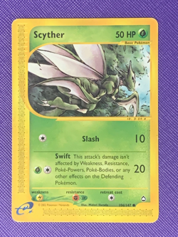 Scyther 106/147 Aquapolis Common English Pokemon Card HP - Image 1