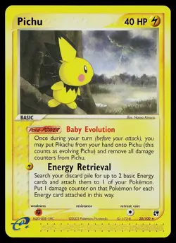 Pokemon Card - Pichu Sandstorm 20/100 Rare - Image 1