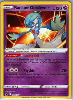 Radiant Gardevoir 069/196 Holo SWSH11: Lost Origin - Pokemon Card - NM - Image 1
