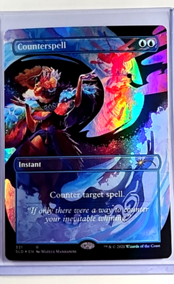 2021 MTG Magic The Gathering SLD Secret Lair Borderless Foil #331 Counterspell - Image 1