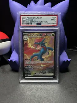 SALAMENCE EX 2025 POKEMON SPECIAL ILLUSTRATION RARE 187 PSA 9 Q0004 - Image 1