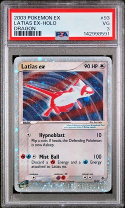 HUGE SWIRL PSA 3 2003 Pokemon EX Dragon Latias EX Holo Foil Rare 93/97 - Image 1