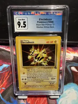 CGC 9.5 Gem Mint Electabuzz #2 WB Movie Black Star PROMO (Old Certification) - Image 1