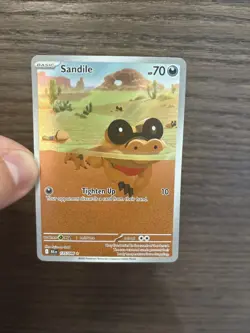 Pokemon TCG Sandile Illustration Rare Black Bolt 135/086 NM Condition - Image 1