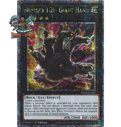 Yugioh! 1x Number 106: Giant Hand RA04-EN066 Quarter Century Secret Rare NM - Image 1