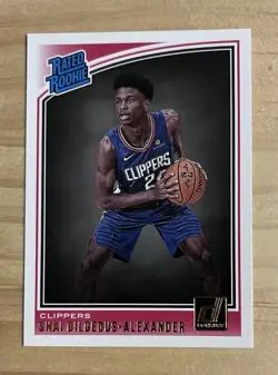 2018-19 Panini Donruss Rated Rookie Shai Gilgeous-Alexander SGA #162 RC NBA NM - Image 1