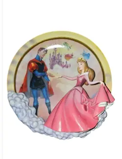 Disney Enchanted Princess Plate Bradford Dancing in the Clouds 2nd Sleeping B 3D - Image 1