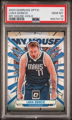 2023 Optic Luka Doncic My House HOLO SILVER PRIZM #1 PSA 10 GEM Dallas Mavericks - Image 1