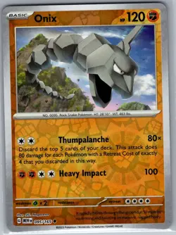 Onix 095/165 Reverse Holo SV: Scarlet & Violet 151 - Pokemon Card - NM - Image 1