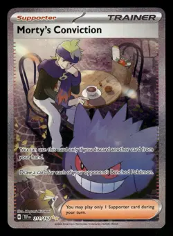 Morty's Conviction 211/162 Special Illustration Rare Temporal ForcesPokemon Card - Image 1