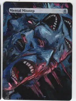 Mental Misstep Altered Art Magic The Gathering Mtg Hand Painted Card - Image 1